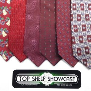 LOT of 6 Men's Ties Red Murano Zylos, R. Stock